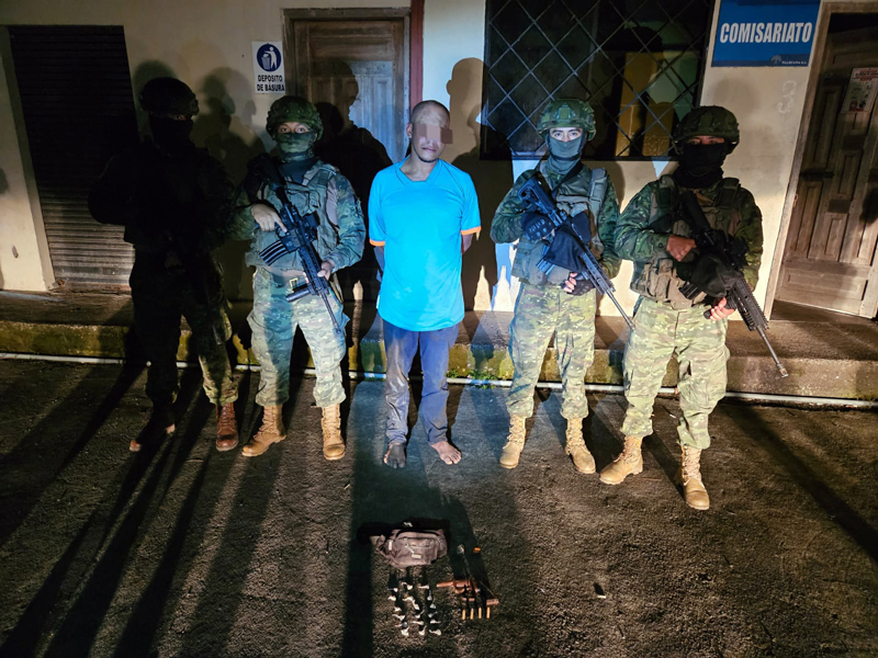 Capturan a Félix D., segundo al mando de ‘Los Tiguerones’ en Quinindé
