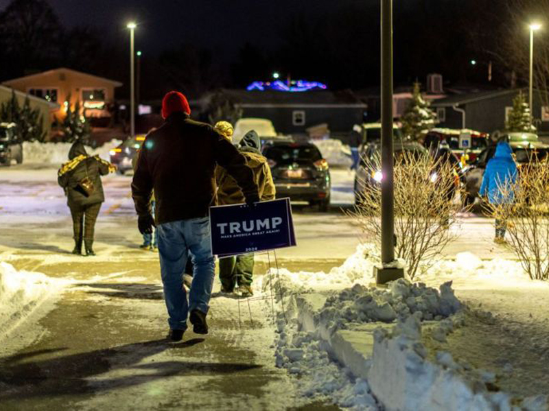 Donald Trump obtiene una amplia victoria en los caucus de Iowa 