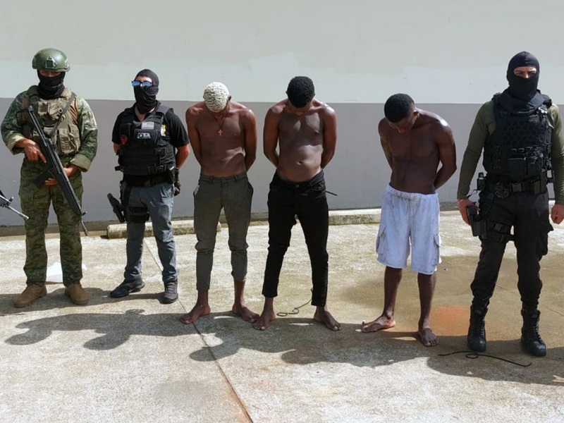 Tres presuntos terroristas fueron detenidos en Esmeraldas