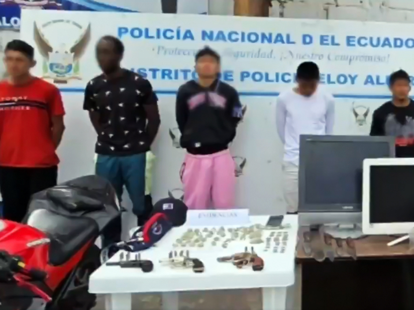 Quito: Policía Nacional capturó a seis sujetos armados