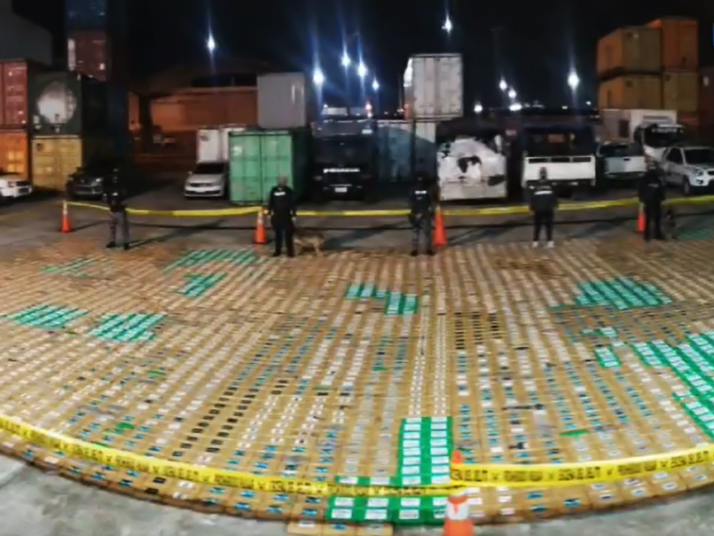 Más 6 toneladas de droga, que serían enviadas a México, fueron incautadas en Puerto de Guayaquil