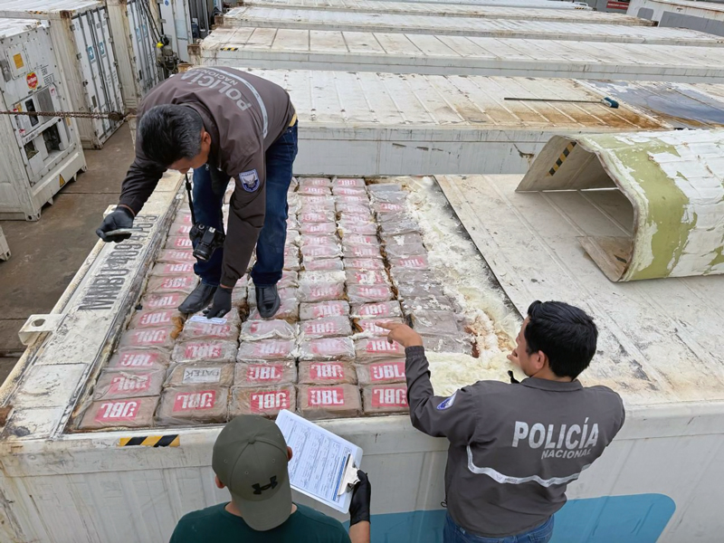 93 paquetes de cocaína fueron decomisados en puerto de Machala