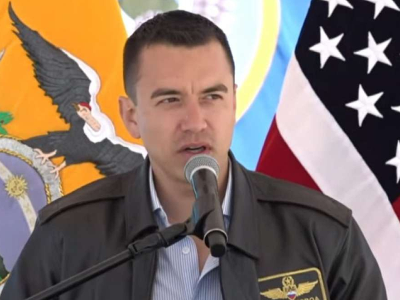 Daniel Noboa advierte de existencia de narcoterrorismo en instituciones públicas