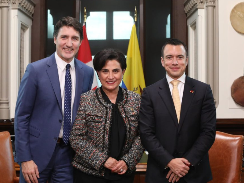 Canadá negociará TLC con Ecuador y brindará apoyo en transición energética
