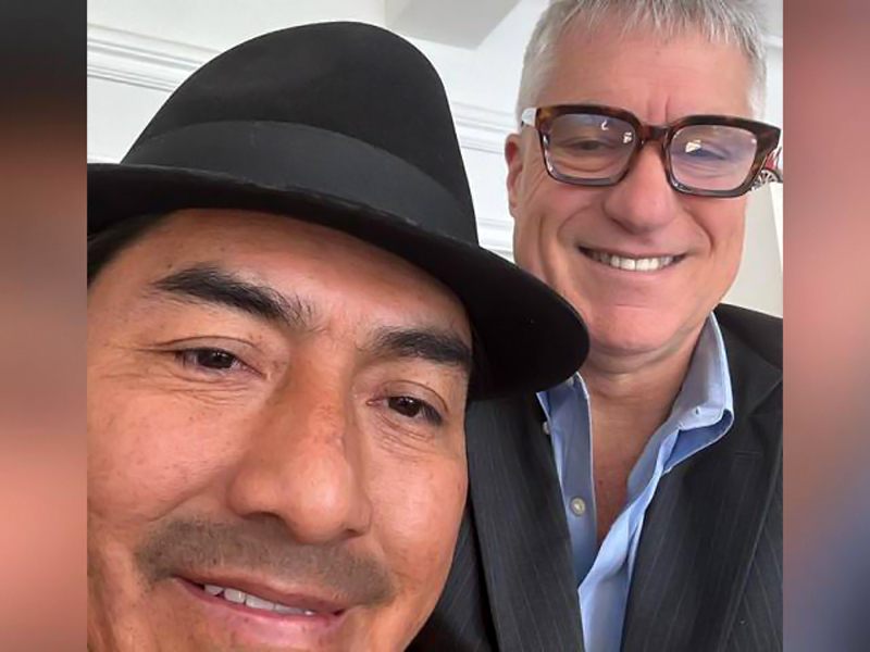 Steven Donziger recibió a Leonidas Iza en su departamento en Nueva York