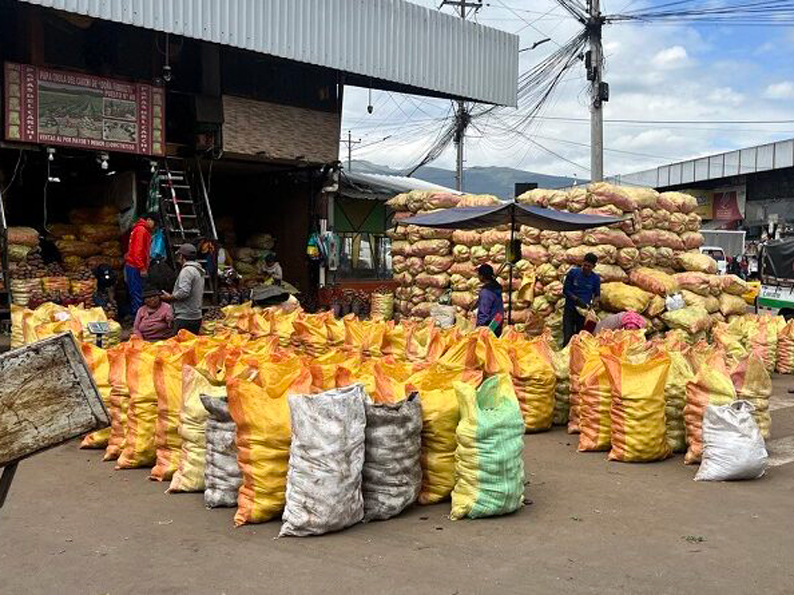 Productos agrícolas no se verán afectados con el incremento del IVA en Mercado Mayorista de Quito