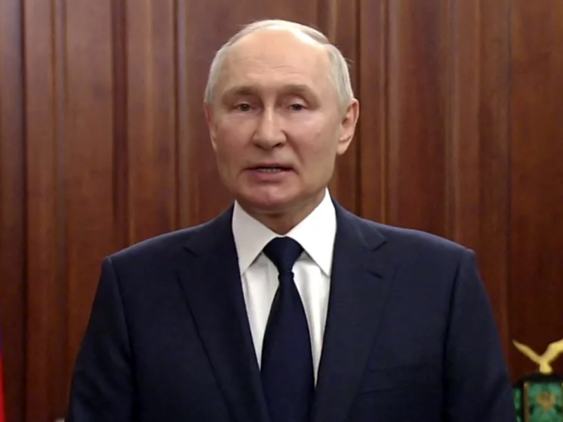 Putin asegura que los responsables del atentado en Moscú trataron de huir a Ucrania