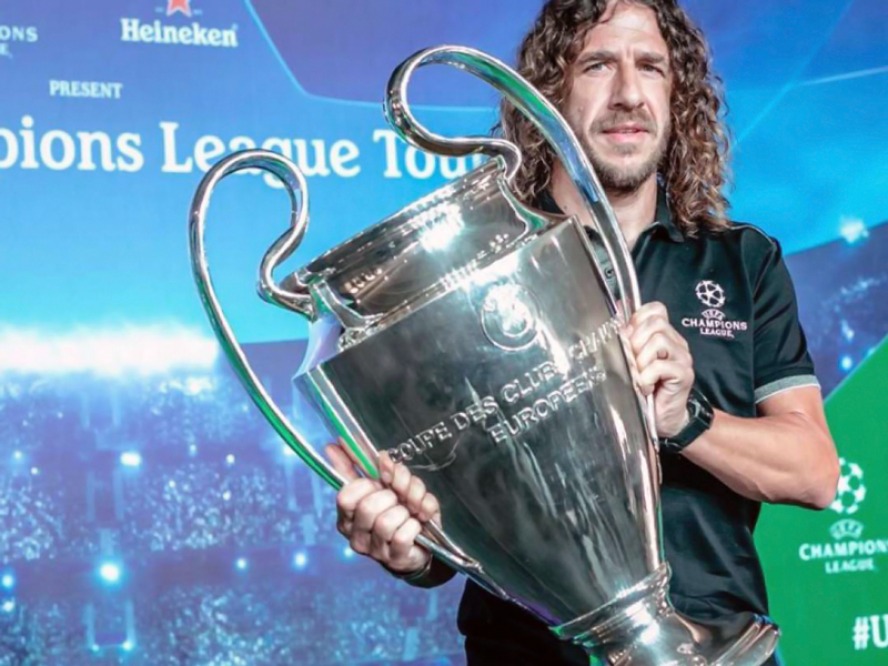 Carles Puyol, Javier Mascherano y el trofeo de la Champions League estarán en el Ecuador