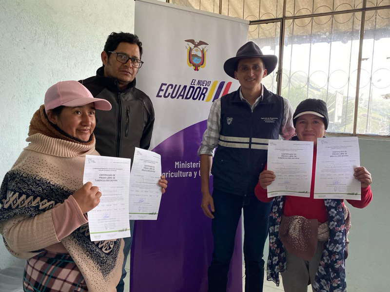 51 predios de la comunidad San José, libres de brucelosis y tuberculosis bovina