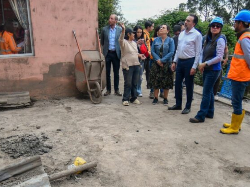 Alcalde de Quito acudió a la zona de La Gasca para constatar los trabajos que realiza el Municipio