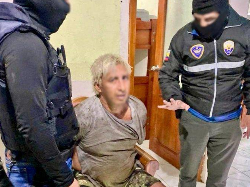 Colón Pico, cabecilla de Los Lobos, fue capturado en Puerto Quito