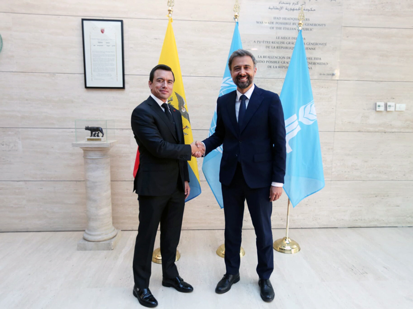 Ecuador amplía puentes de cooperación en Italia para la agricultura y seguridad