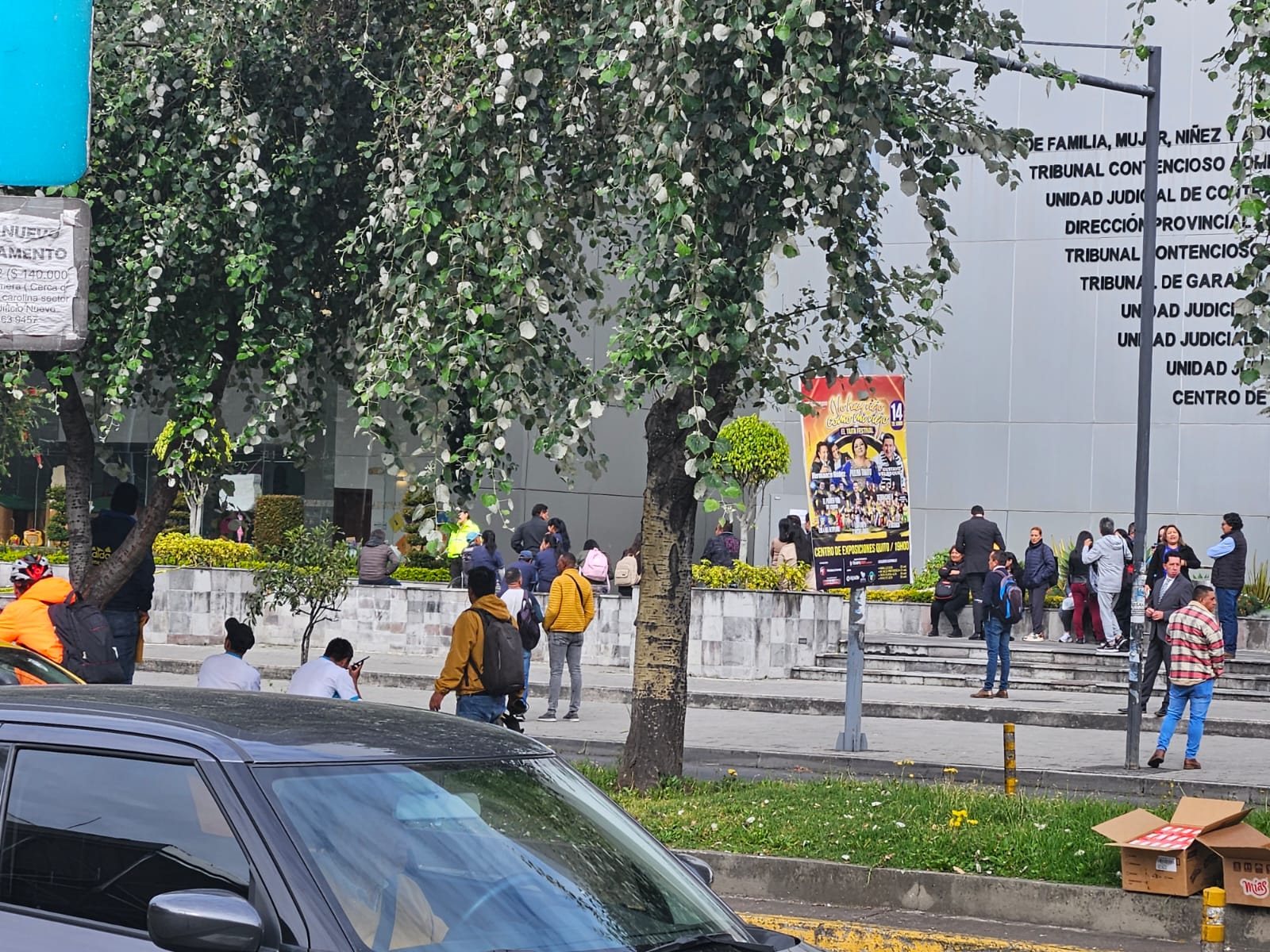 Amenaza de bomba se registra a las afueras del Complejo Judicial Norte de Quito