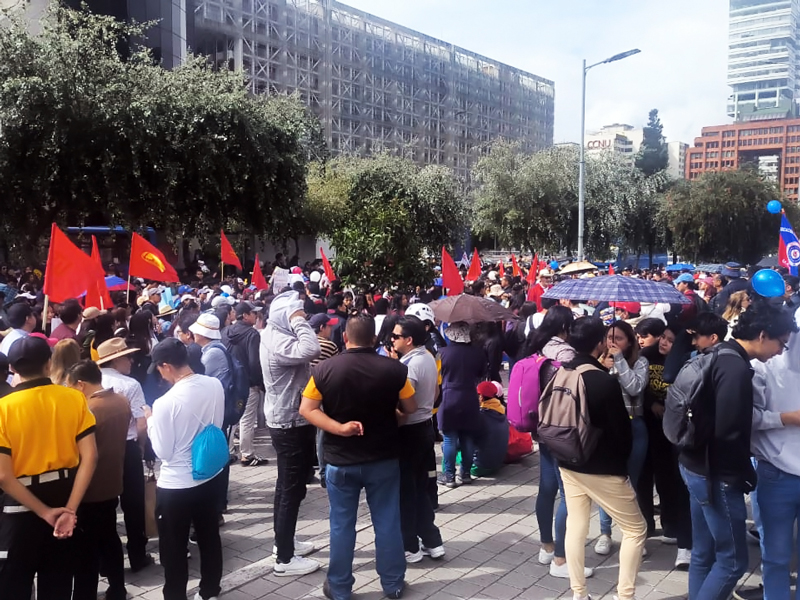Protesta en la CNJ por audiencia sobre elecciones en la Universidad Central